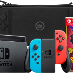 Nintendo Switch Rood/Blauw + Pokemon Scarlet + BlueBuilt Beschermhoes bestellen?