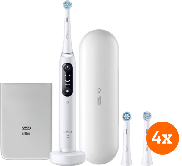 Oral-B iO 7w Wit + iO Ultimate Clean opzetborstels (4 stuks) bestellen?