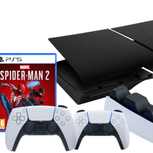 PS5 Slim Disc Edition + Spider-Man 2 + Covers Zwart + Extra Controller + Oplaadstation bestellen?